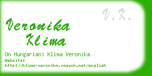 veronika klima business card